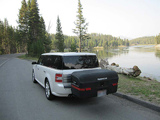 StowAway MAX Cargo Carrier on Ford Flex SUV, Yellowstone National Park, Wyoming