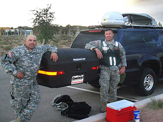 Civil support team posing with StowAway MAX Cargo Carrier