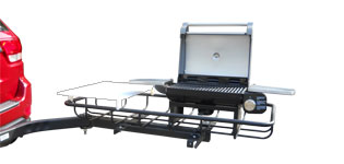 StowAway Tailgate Station with grill & cutting board