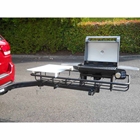 StowAway Hitch Grill Station on SwingAway Frame with Cuisinart grill open