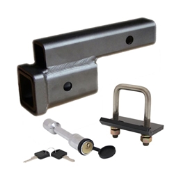 StowAway Drop Hitch Package includes a drop hitch that lowers hitch by 2 inches, plus hitch tightener and locking hitch pin