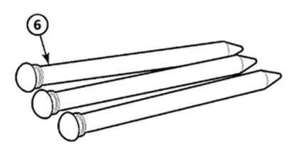 Hinge Pins (set of 3) - to attach lid to box 