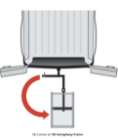 Ski box swings out to allow clear access to the rear of the ski shuttle van