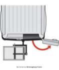 Offset ski carrier allows right door to open without swinging out the frame
