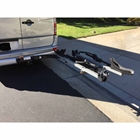 StowAway SwingAway Frame with bike carrier swung out from Airstream Interstate van allowing full access to barn-style rear vehicle doors