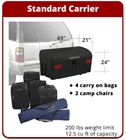 Stowaway Standard hitch cargo box capacity