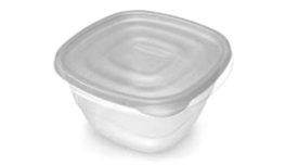 plastic/composite material, like tupperware